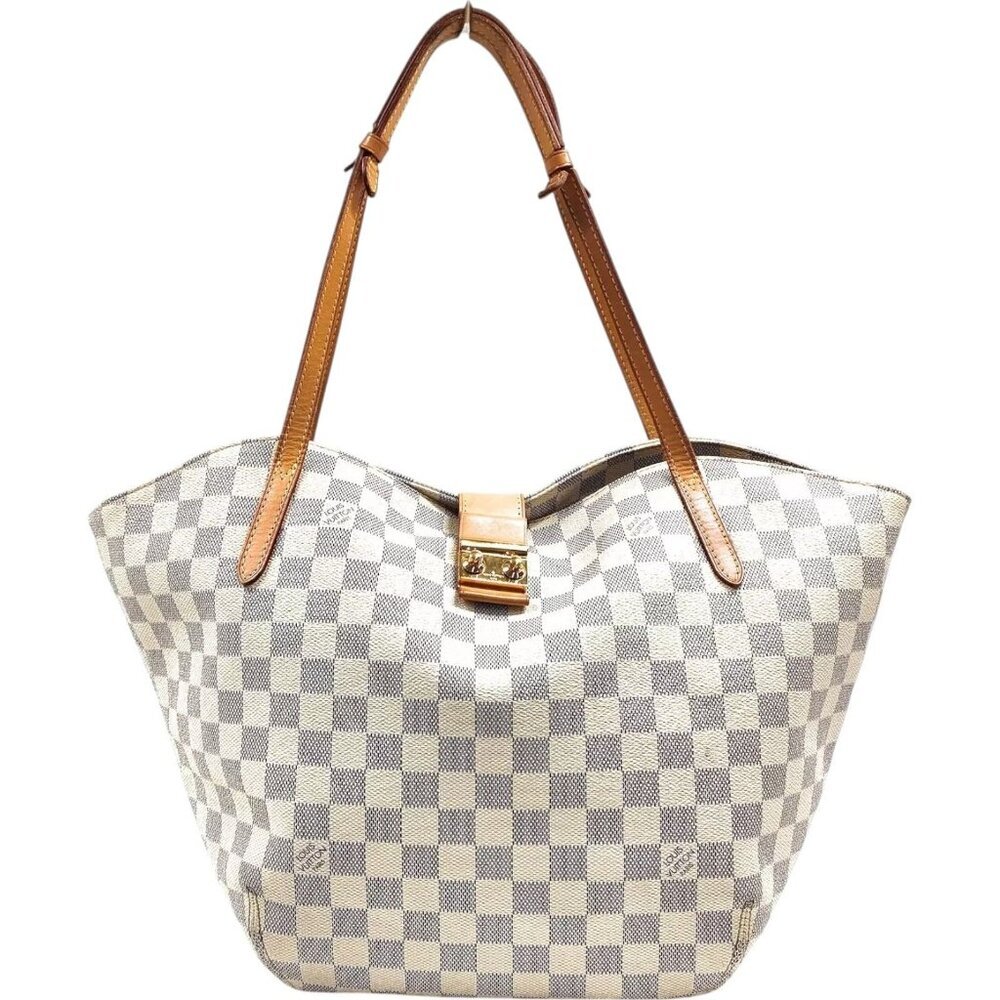773768BF (X6) Louis Vuitton Tote Bag Salina PM White Damier Azur​